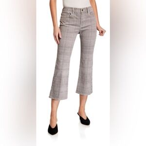 Frame Window Pane Plaid Le Crop Mini Boot 27 Grey Burgundy